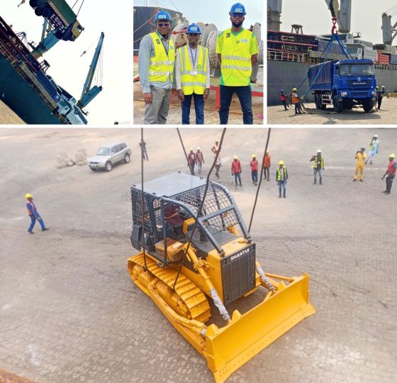Complex unloading operation handled by Navitrans in Benin